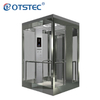 Small Machine Room Stainless Glass Sightseeing Elevators 