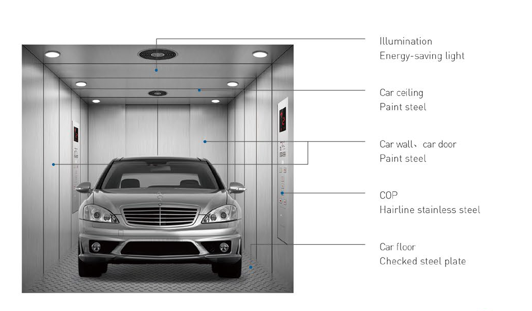 4t Loading Capacity Floor Plate Car Lift Warehouse Elevator